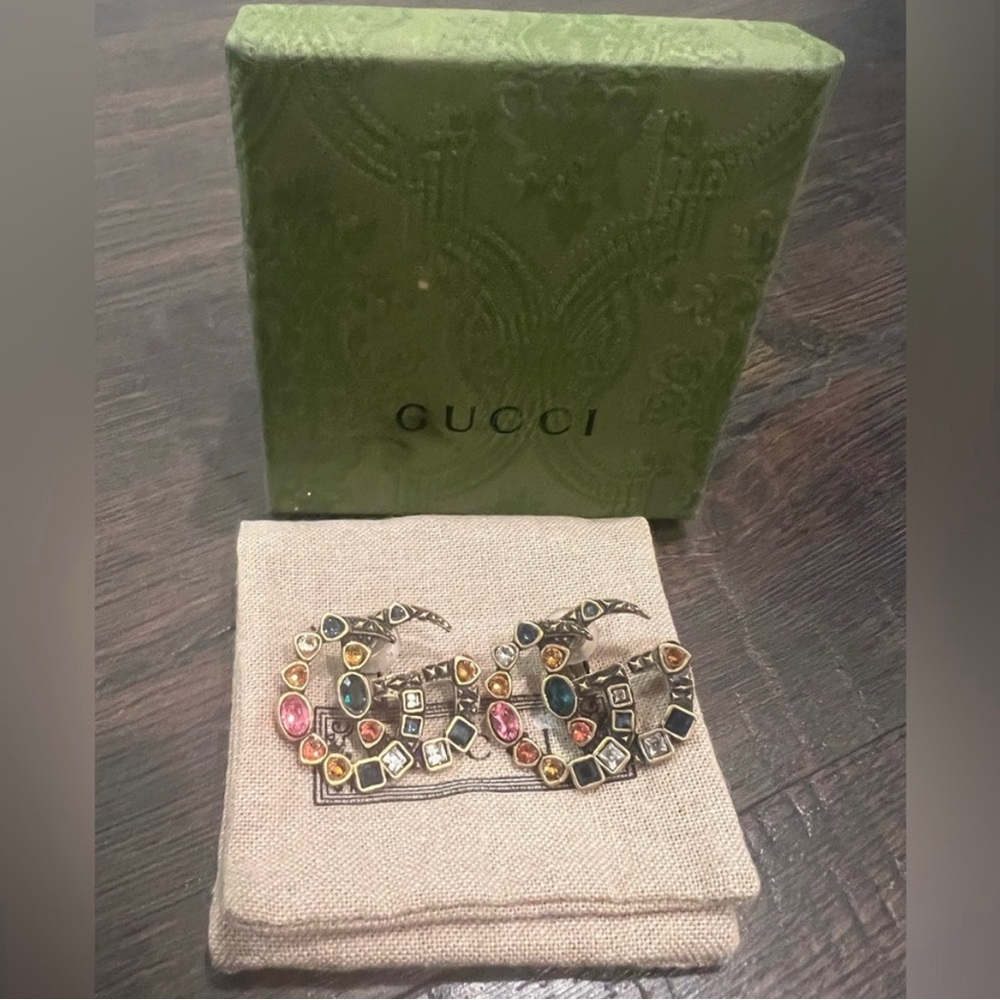 Gucci Crystal Interlocking Earring